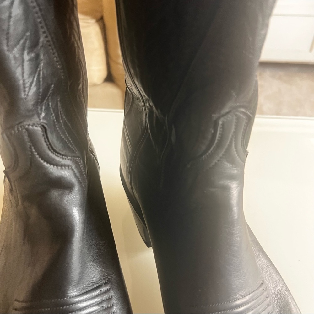 1883 LUCCHESE | Black Soft leather Designer Special Edition Western Cowboy Boots - Picture 14 of 15